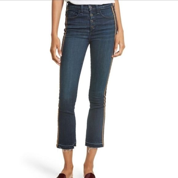 Veronica Beard Carolyn Tuxedo Stripe Jeans - Picture 1 of 6